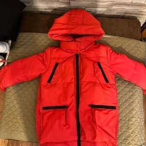 Kali Kids Vibrant Red Hooded Puffer Jacket